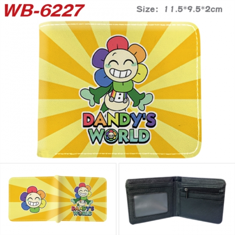 Dandy's World Animation color PU leather half fold wallet 11.5X9X2CM