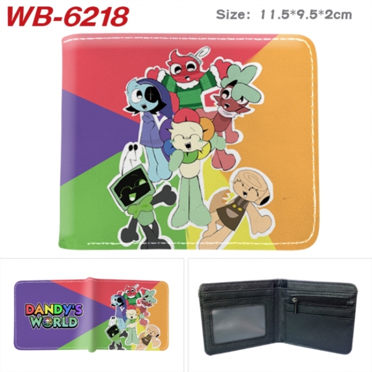 Dandy's World Animation color PU leather half fold wallet 11.5X9X2CM