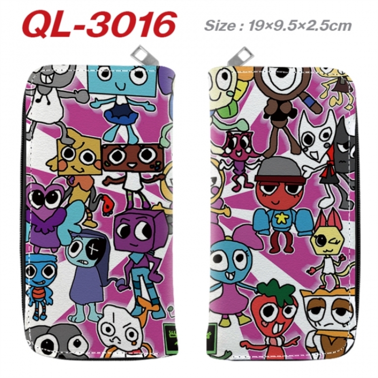 Dandy's World Anime peripheral PU leather full-color long zippered wallet 19.5x9.5x2.5cm