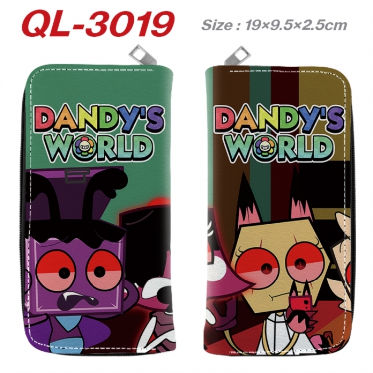 Dandy's World Anime peripheral PU leather full-color long zippered wallet 19.5x9.5x2.5cm