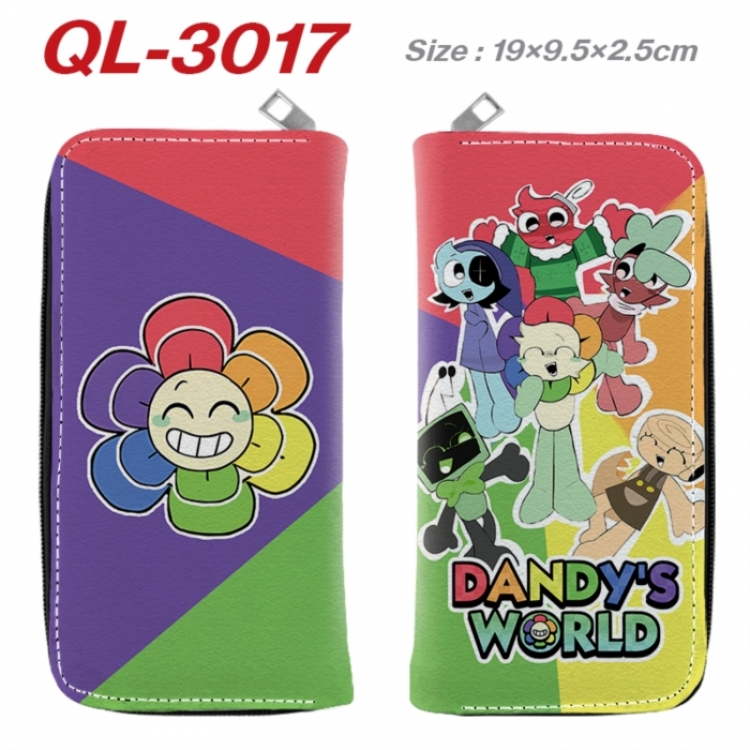 Dandy's World Anime peripheral PU leather full-color long zippered wallet 19.5x9.5x2.5cm