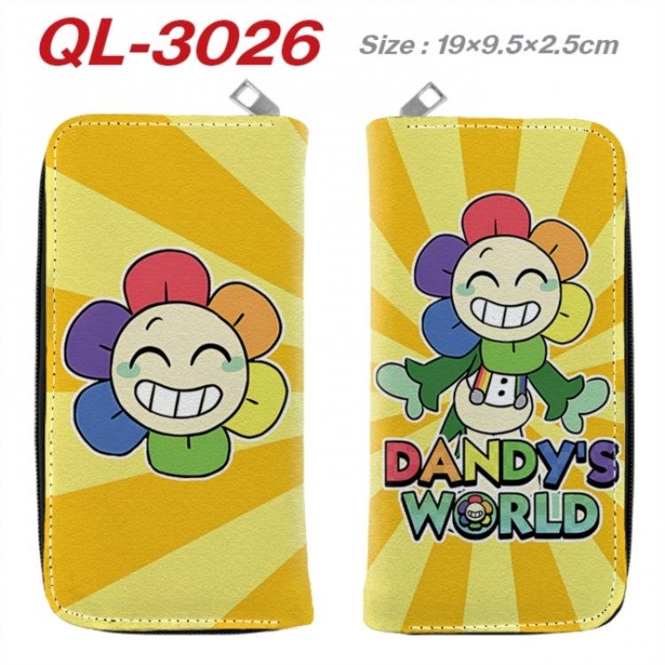 Dandy's World Anime peripheral PU leather full-color long zippered wallet 19.5x9.5x2.5cm