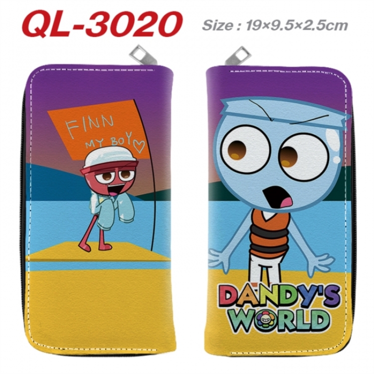 Dandy's World Anime peripheral PU leather full-color long zippered wallet 19.5x9.5x2.5cm