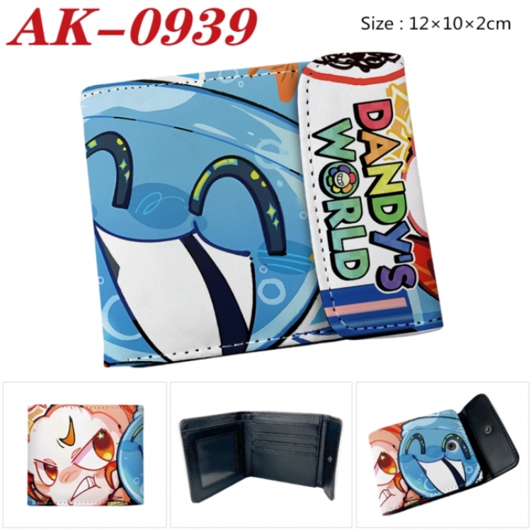 Dandy's World Anime PU leather full color buckle two fold wallet 12X10X2CM