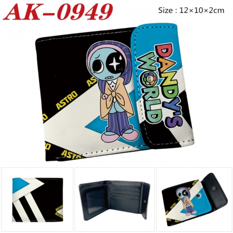 Dandy's World Anime PU leather full color buckle two fold wallet 12X10X2CM