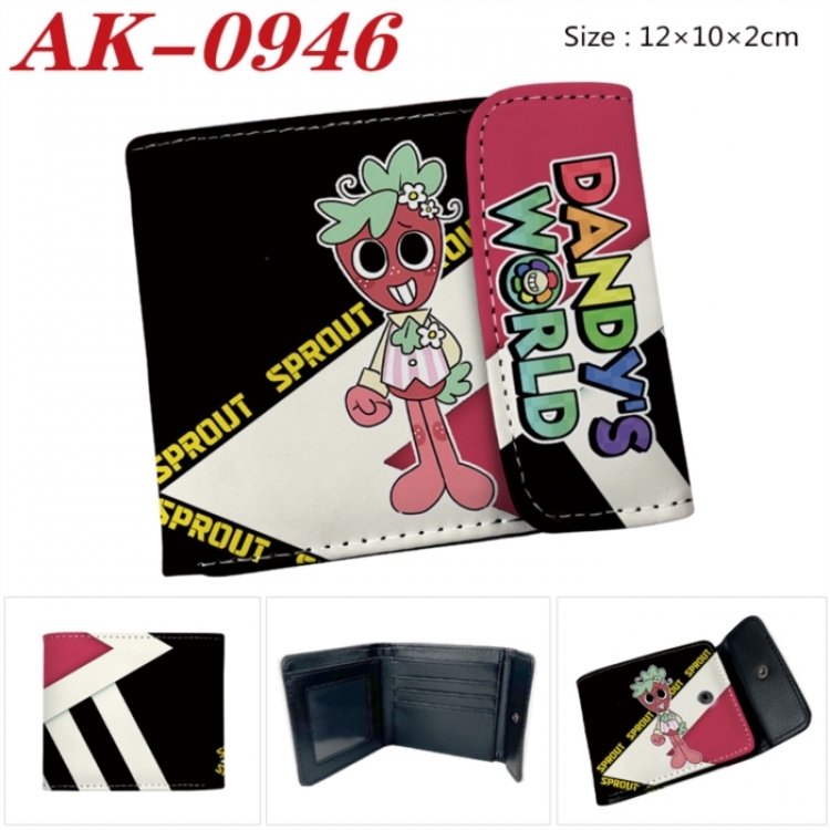 Dandy's World Anime PU leather full color buckle two fold wallet 12X10X2CM