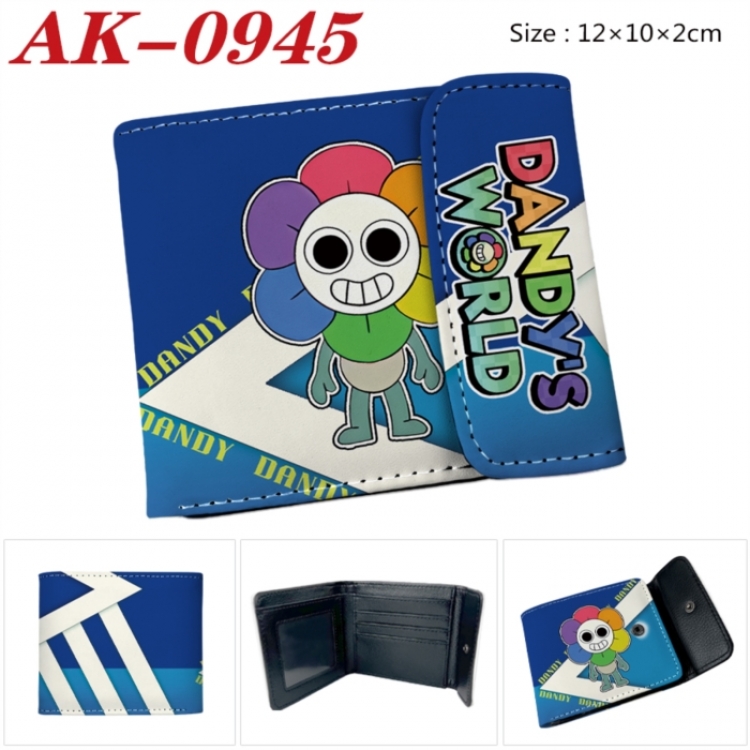 Dandy's World Anime PU leather full color buckle two fold wallet 12X10X2CM