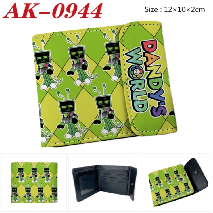 Dandy's World Anime PU leather full color buckle two fold wallet 12X10X2CM