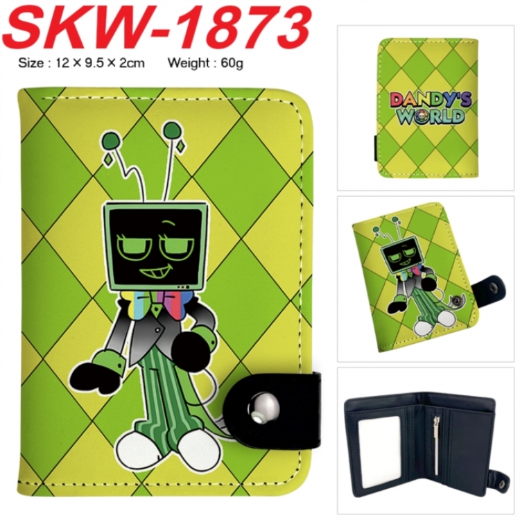 Dandy's World Anime vertical button folding wallet 12X9.5X2CM 60g