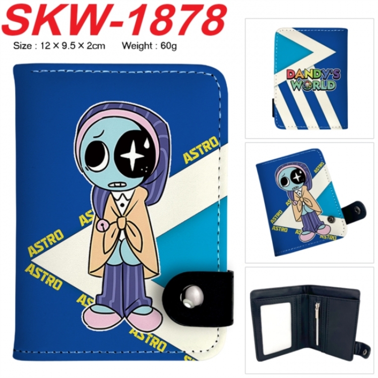 Dandy's World Anime vertical button folding wallet 12X9.5X2CM 60g