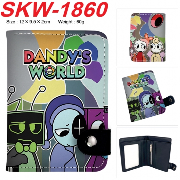 Dandy's World Anime vertical button folding wallet 12X9.5X2CM 60g