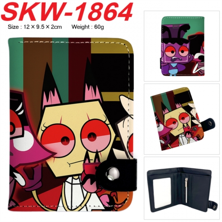 Dandy's World Anime vertical button folding wallet 12X9.5X2CM 60g