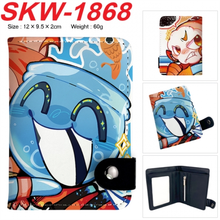 Dandy's World Anime vertical button folding wallet 12X9.5X2CM 60g