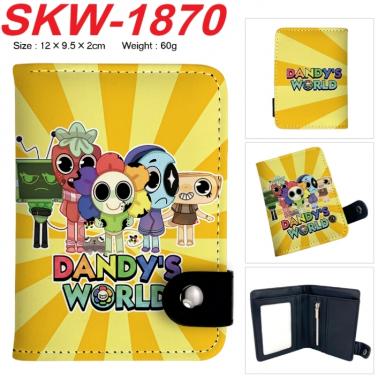 Dandy's World Anime vertical button folding wallet 12X9.5X2CM 60g