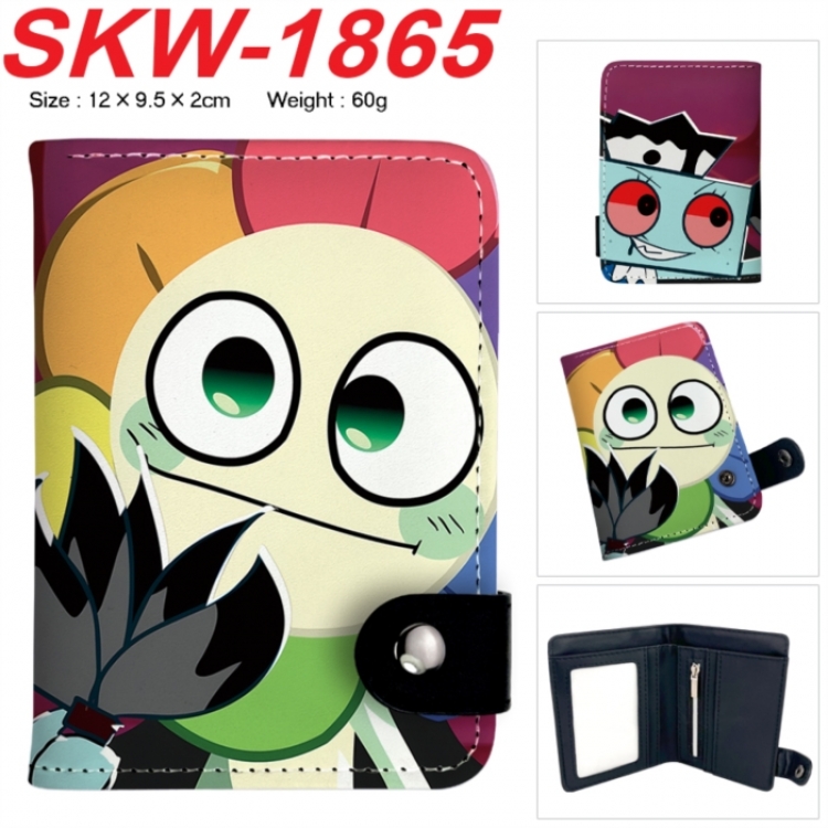 Dandy's World Anime vertical button folding wallet 12X9.5X2CM 60g