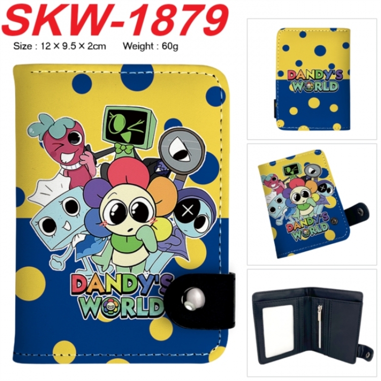 Dandy's World Anime vertical button folding wallet 12X9.5X2CM 60g
