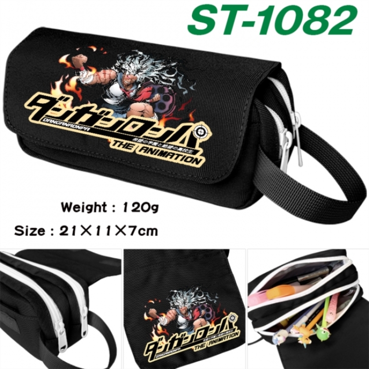 Dangan-Ronpa Anime waterproof canvas portable double-layer pencil bag cosmetic bag 21x11x7cm