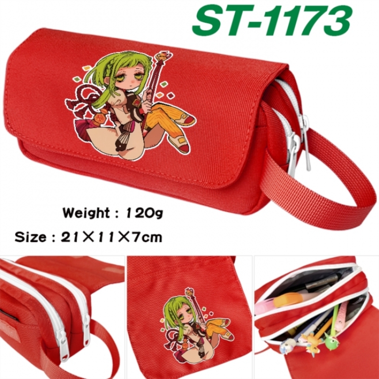 Toilet-bound Hanako-kun Anime waterproof canvas portable double-layer pencil bag cosmetic bag 21x11x7cm