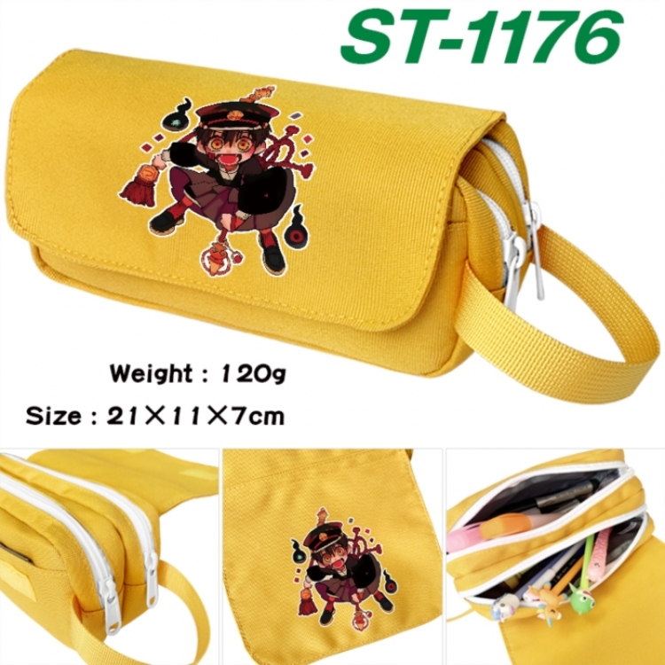 Toilet-bound Hanako-kun Anime waterproof canvas portable double-layer pencil bag cosmetic bag 21x11x7cm