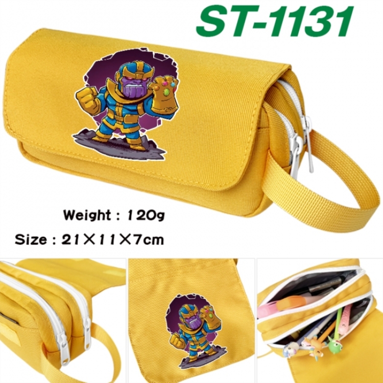 Marvel Anime waterproof canvas portable double-layer pencil bag cosmetic bag 21x11x7cm