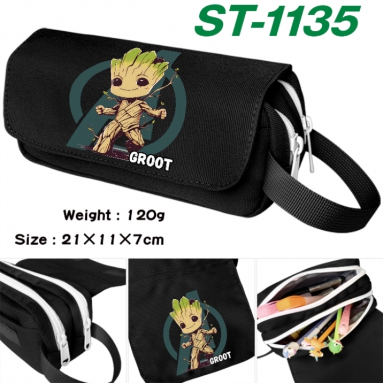 Marvel Anime waterproof canvas portable double-layer pencil bag cosmetic bag 21x11x7cm