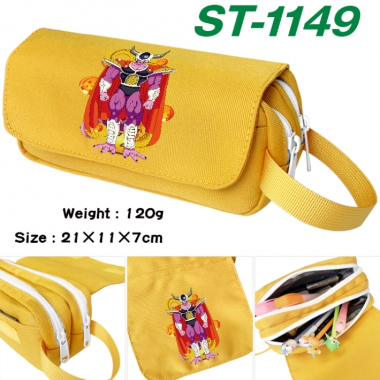 DRAGON BALL Anime waterproof canvas portable double-layer pencil bag cosmetic bag 21x11x7cm