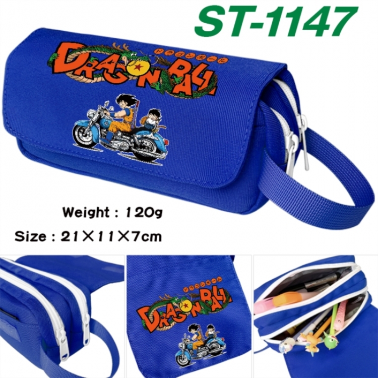 DRAGON BALL Anime waterproof canvas portable double-layer pencil bag cosmetic bag 21x11x7cm