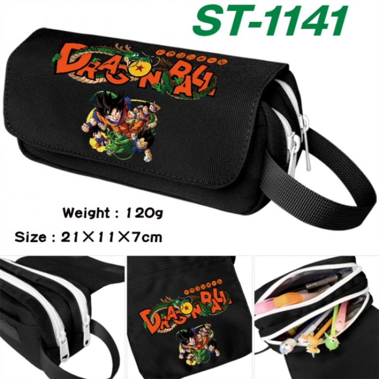 DRAGON BALL Anime waterproof canvas portable double-layer pencil bag cosmetic bag 21x11x7cm