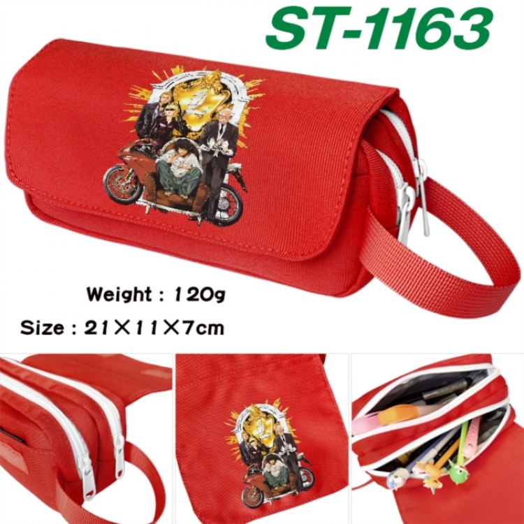 Death note Anime waterproof canvas portable double-layer pencil bag cosmetic bag 21x11x7cm