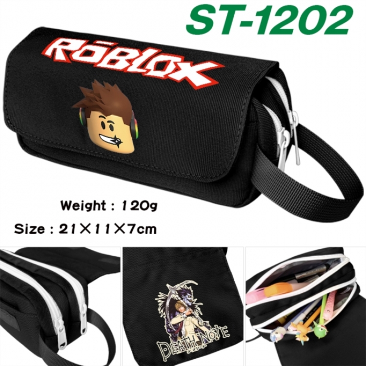 Roblox Anime waterproof canvas portable double-layer pencil bag cosmetic bag 21x11x7cm
