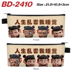 Nezha Anime PU Leather Zipper ...