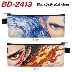 Nezha Anime PU Leather Zipper ...