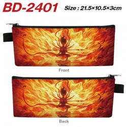 Nezha Anime PU Leather Zipper ...