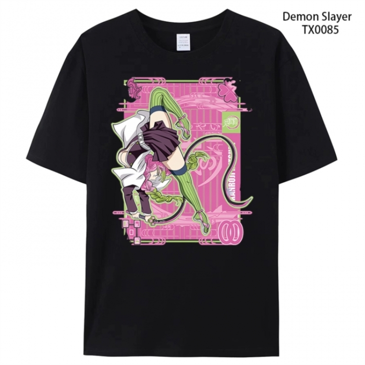 Demon Slayer Kimets Anime peripheral printed pure cotton T-shirt from S to 4XL