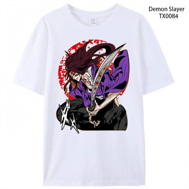 Demon Slayer Kimets Anime peripheral printed pure cotton T-shirt from S to 4XL