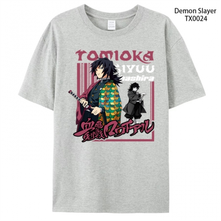 Demon Slayer Kimets Anime peripheral printed pure cotton T-shirt from S to 4XL TX0024-2