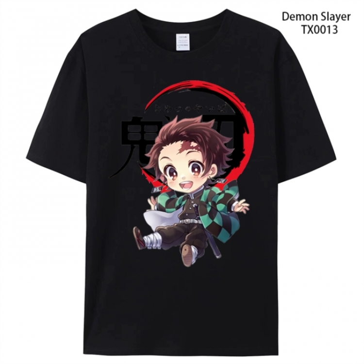 Demon Slayer Kimets Anime peripheral printed pure cotton T-shirt from S to 4XL TX0013