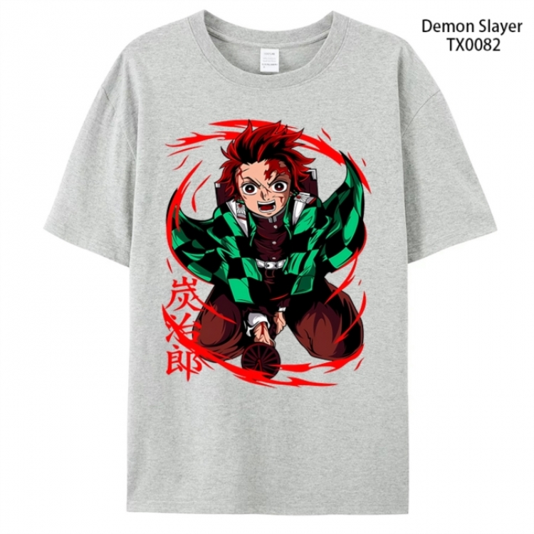 Demon Slayer Kimets Anime peripheral printed pure cotton T-shirt from S to 4XL TX0082-2
