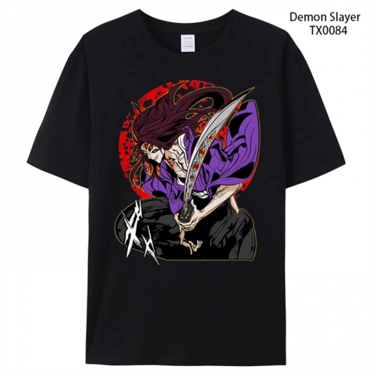Demon Slayer Kimets Anime peripheral printed pure cotton T-shirt from S to 4XL  TX0084