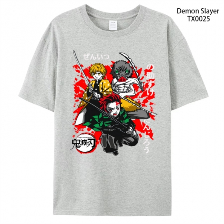Demon Slayer Kimets Anime peripheral printed pure cotton T-shirt from S to 4XL TX0025-2