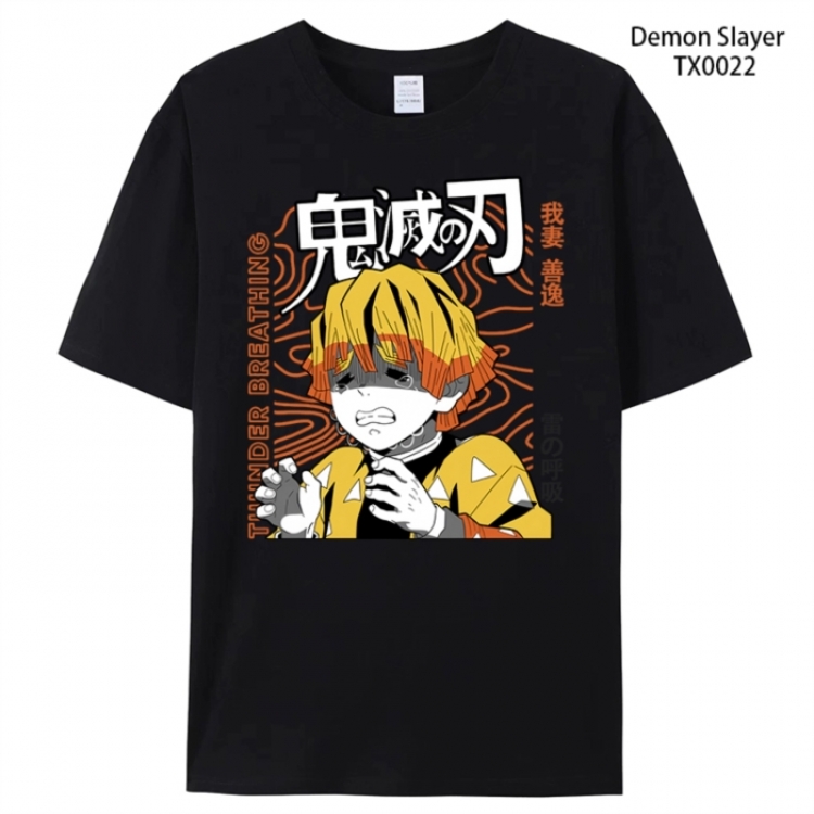 Demon Slayer Kimets Anime peripheral printed pure cotton T-shirt from S to 4XL TX0022