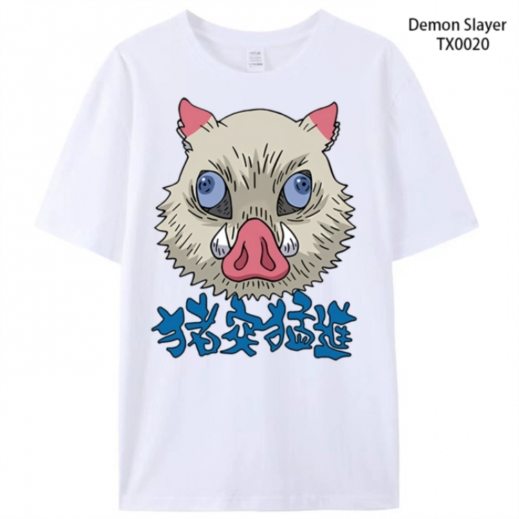 Demon Slayer Kimets Anime peripheral printed pure cotton T-shirt from S to 4XL  TX0020-1