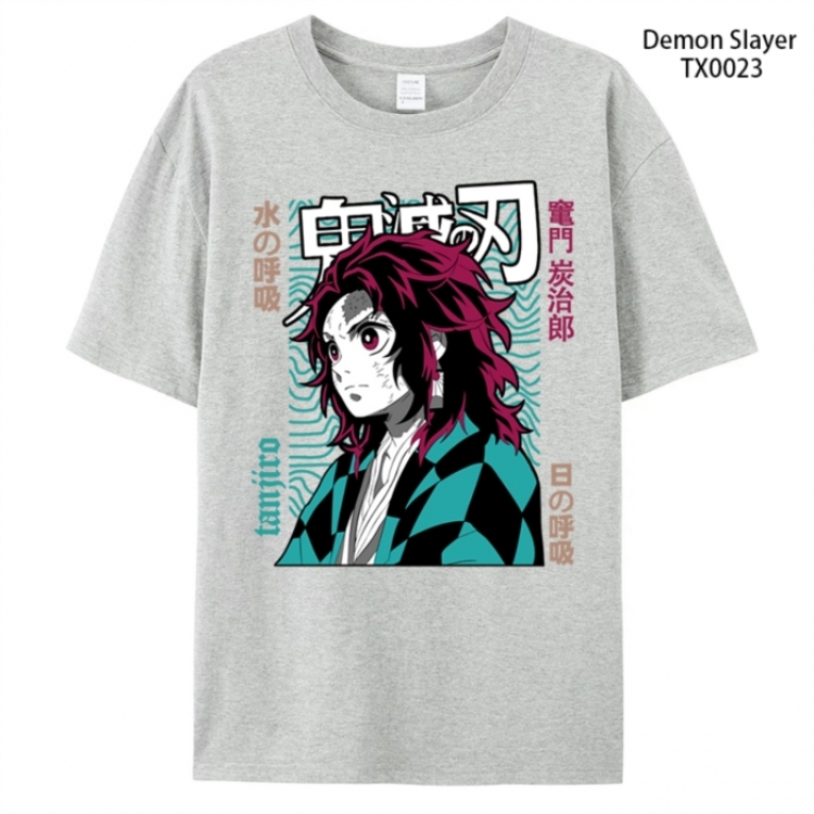 Demon Slayer Kimets Anime peripheral printed pure cotton T-shirt from S to 4XL TX0023-2