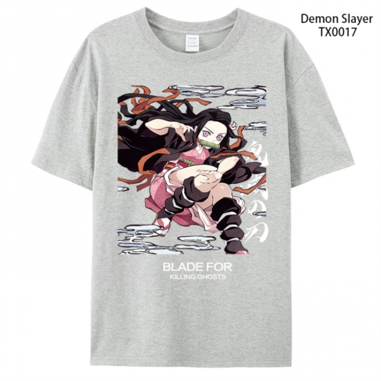 Demon Slayer Kimets Anime peripheral printed pure cotton T-shirt from S to 4XL TX0017-2