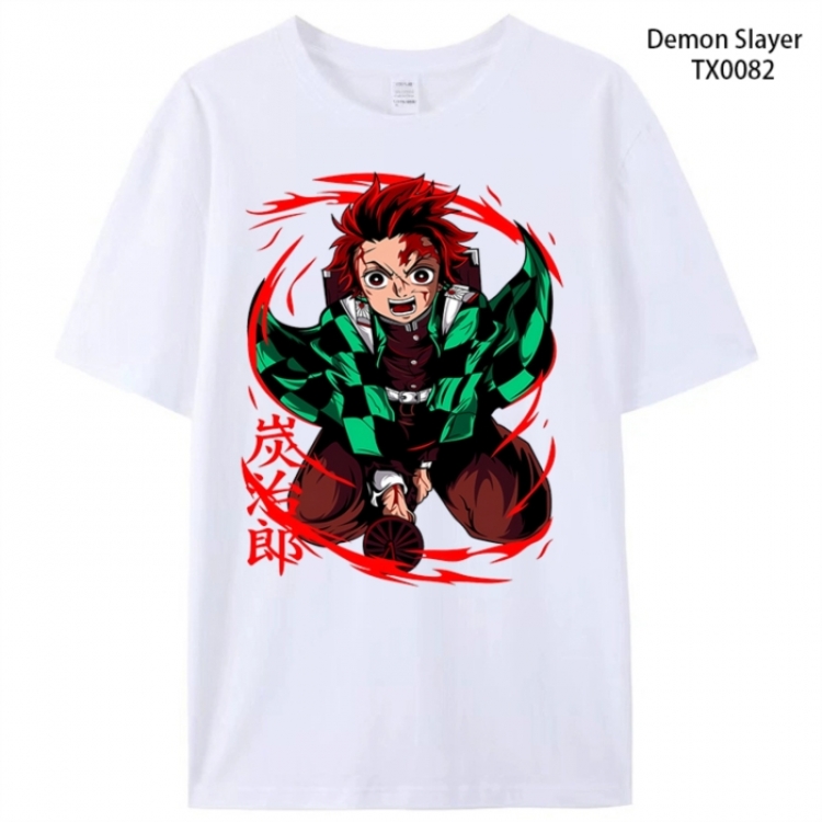 Demon Slayer Kimets Anime peripheral printed pure cotton T-shirt from S to 4XL TX0082-1
