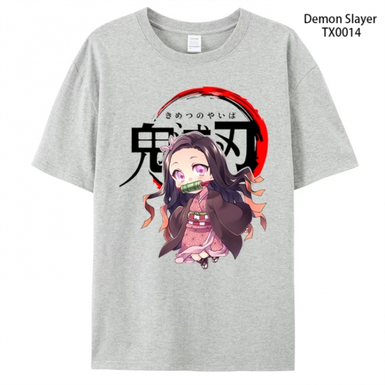 Demon Slayer Kimets Anime peripheral printed pure cotton T-shirt from S to 4XL TX0014-2