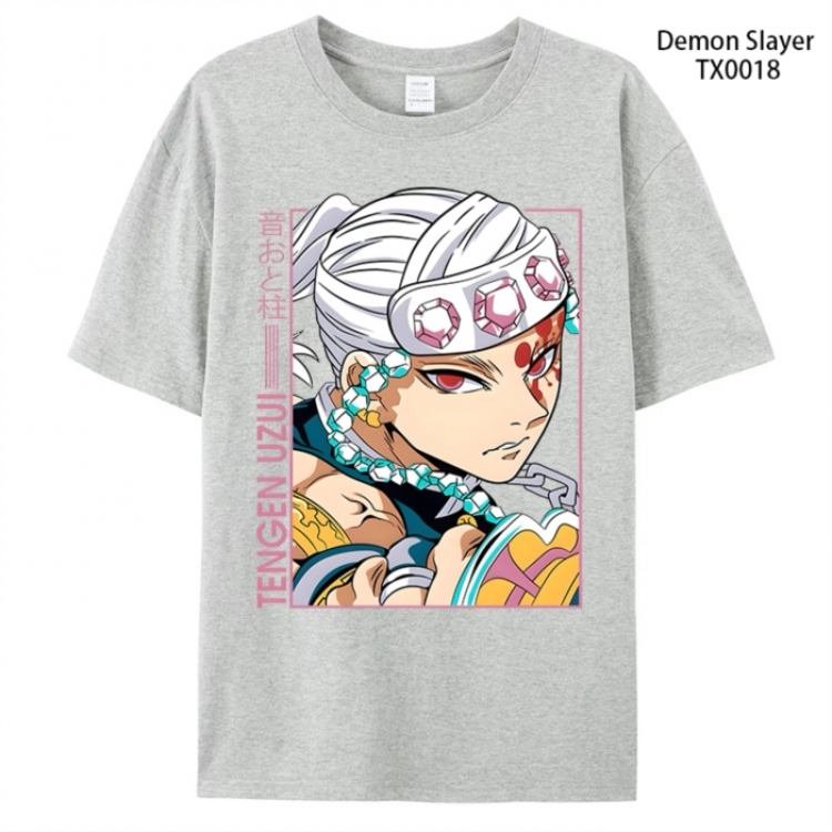 Demon Slayer Kimets Anime peripheral printed pure cotton T-shirt from S to 4XL TX0018-2