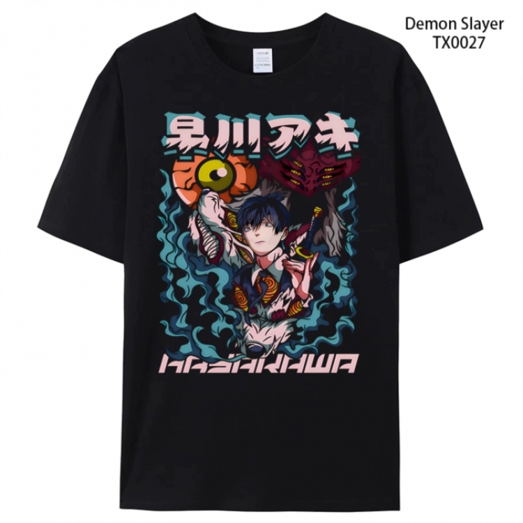 Demon Slayer Kimets Anime peripheral printed pure cotton T-shirt from S to 4XL TX0027