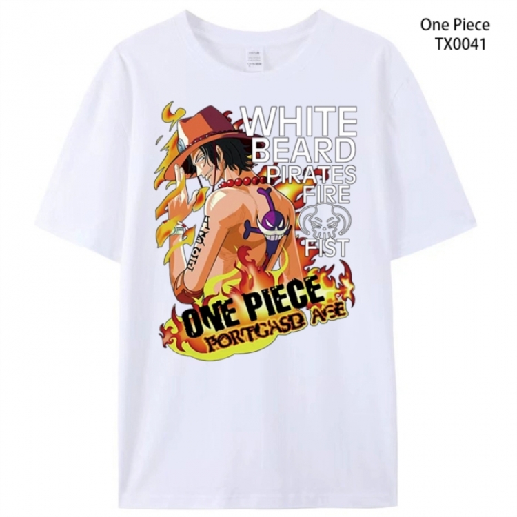 One Piece Anime peripheral printed pure cotton T-shirt from S to 4XL