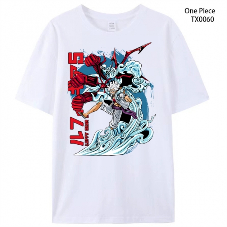 One Piece Anime peripheral printed pure cotton T-shirt from S to 4XL